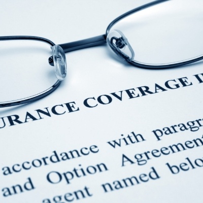 Close up of dental insurance paperwork