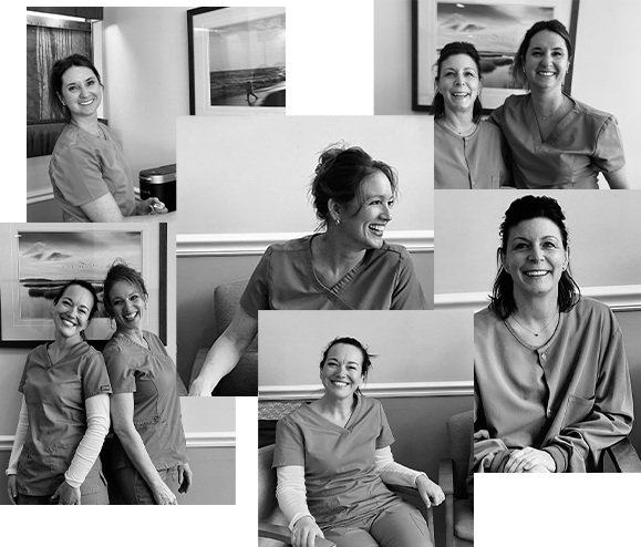 Collage of smiling dental team members at Main Street Dental